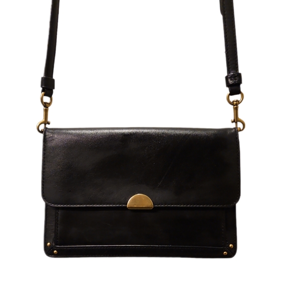 COACHBlack Leather Dreamer Crossbody Bag